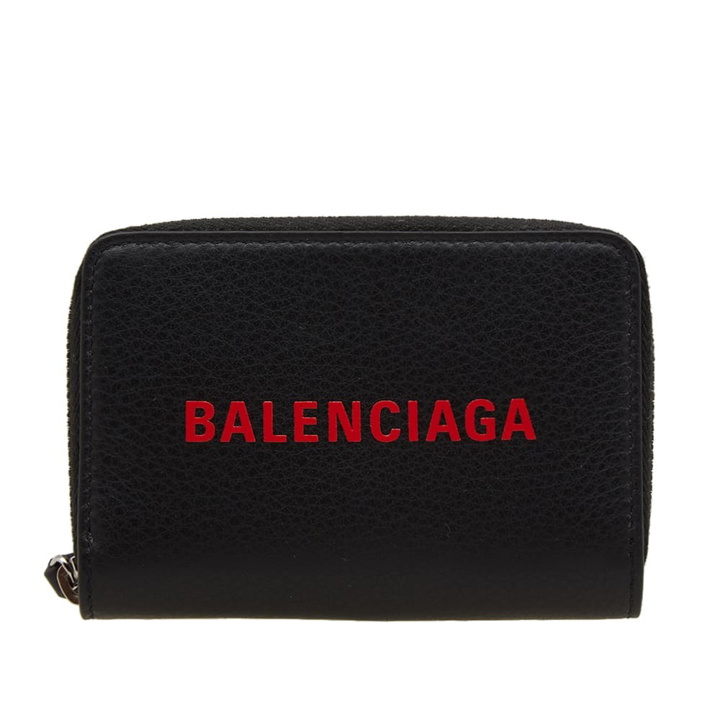 Photo: Balenciaga Classic Logo Leather Zip Wallet