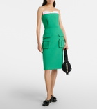 Shushu/Tong Bow-detail wool midi dress