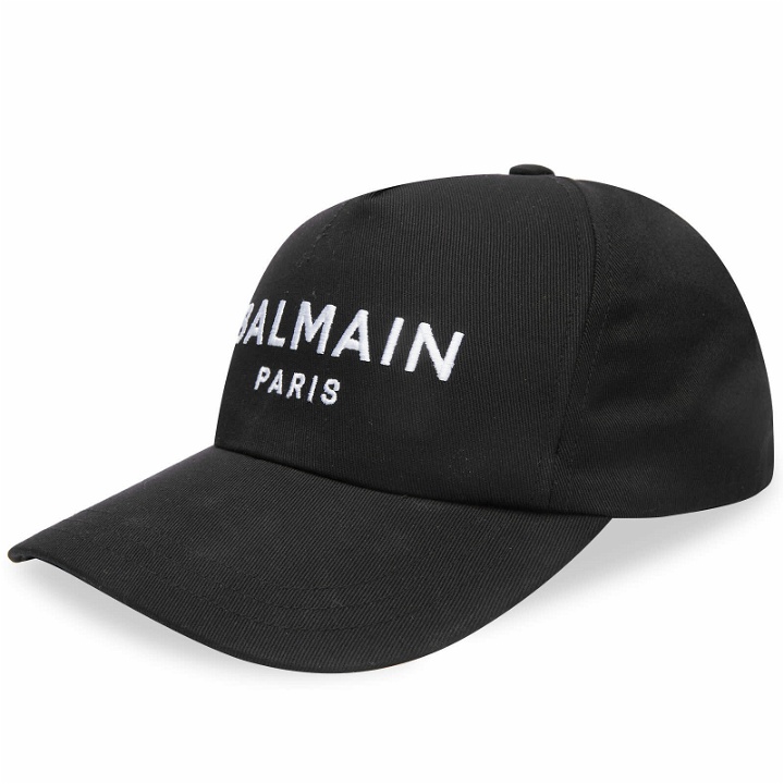 Photo: Balmain Men's Paris Logo Cap in Black/White