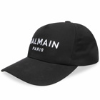 Balmain Men's Paris Logo Cap in Black/White