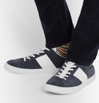 Paul Smith - Hansen Leather-Trimmed Suede Sneakers - Blue