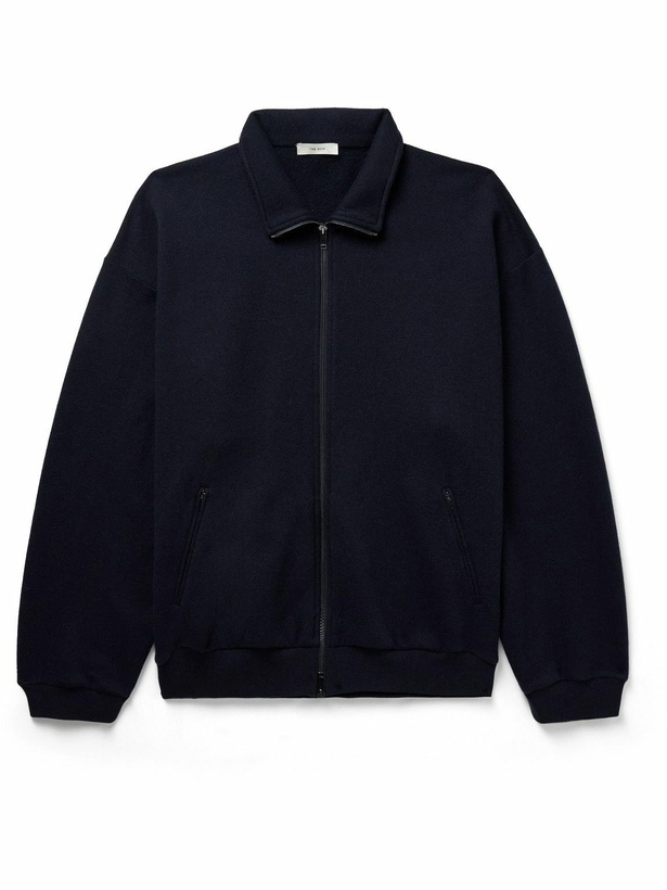 Photo: The Row - Dazen Oversized Cashmere and Cotton-Blend Zip-Up Cardigan - Blue