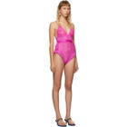Im Sorry by Petra Collins SSENSE Exclusive Pink Lace Bodysuit