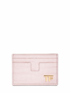 TOM FORD - Shiny Croc Embossed Leather Card Holder