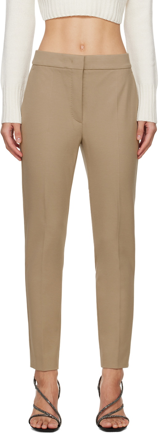Max Mara Beige Triacetate Dress Pants