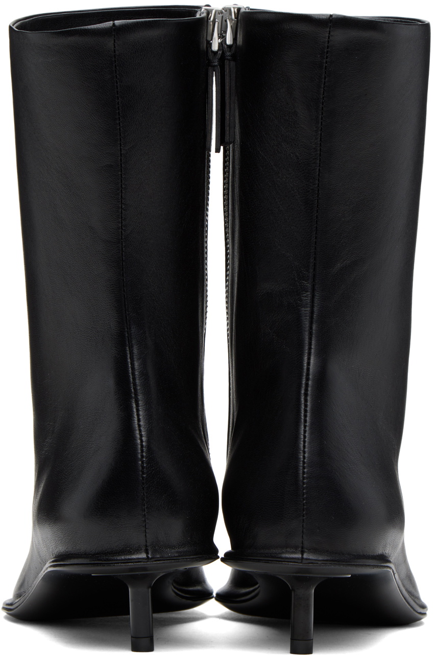 Jil Sander Black Square Toe Boots Jil Sander