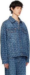 Valentino Blue Toile Iconographe Denim Jacket
