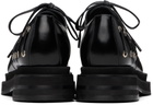 Simone Rocha Black Heart Toe Platform Grommet Derbys
