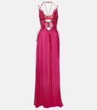 Nensi Dojaka Semi-sheer silk gown
