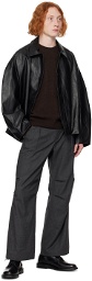 LE17SEPTEMBRE Black Buttoned Faux-Leather Jacket