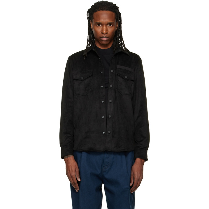 Photo: Hugo Black Oversized-Fit Embroidered Logo Shirt