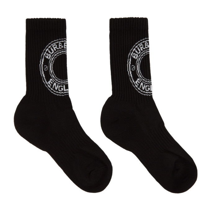 Photo: Burberry Black Intarsia Logo Socks