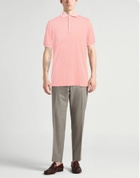 Fedeli Mens Polo shirt in Salmon pink