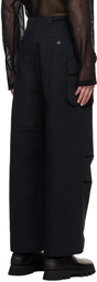 Junya Watanabe Black Pleated Cargo Pants