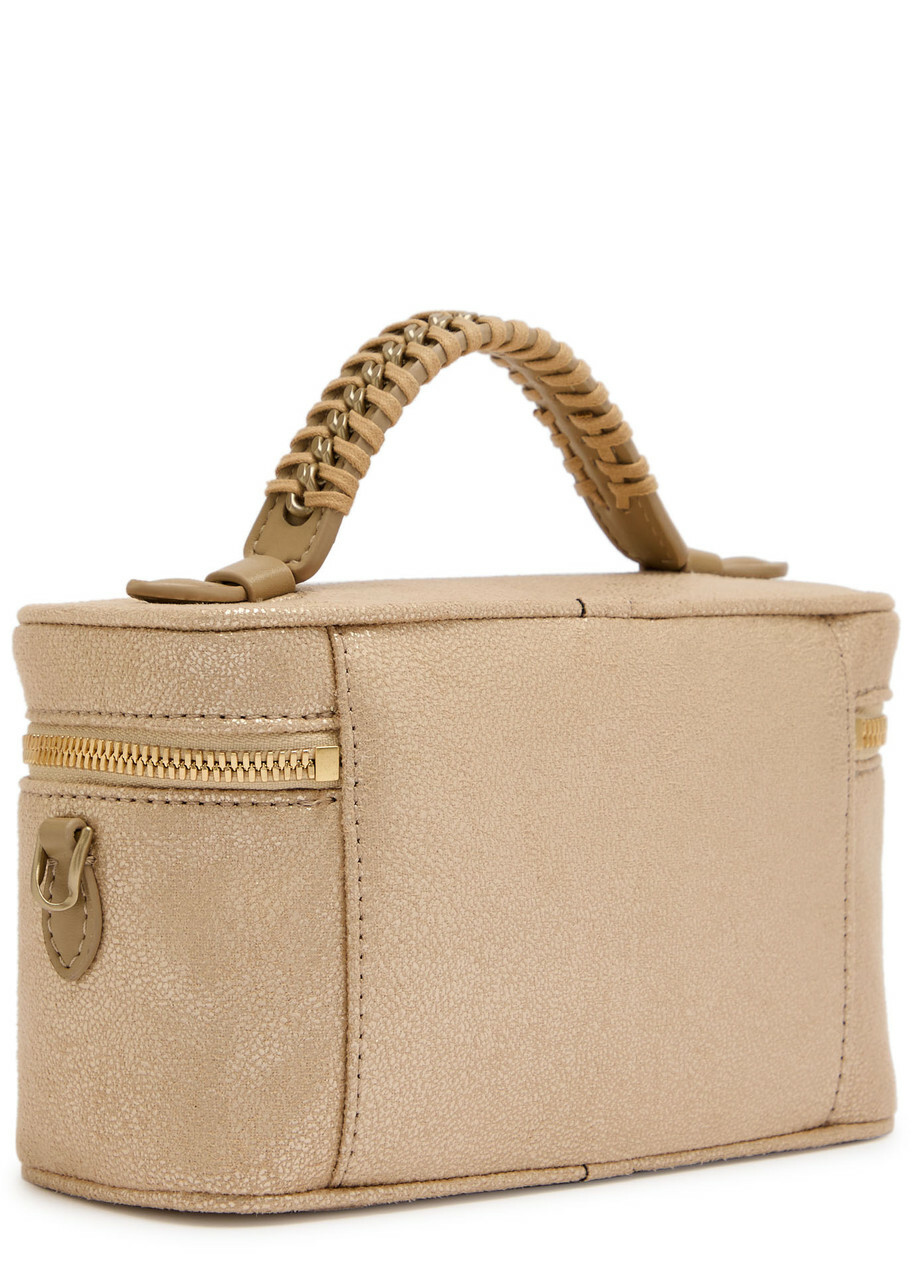 Stella Mccartney Falabella Faux Suede Vanity Case - Gold - One Size