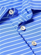 Peter Millar - Drum Striped Tech-Jersey Golf Polo Shirt - Blue