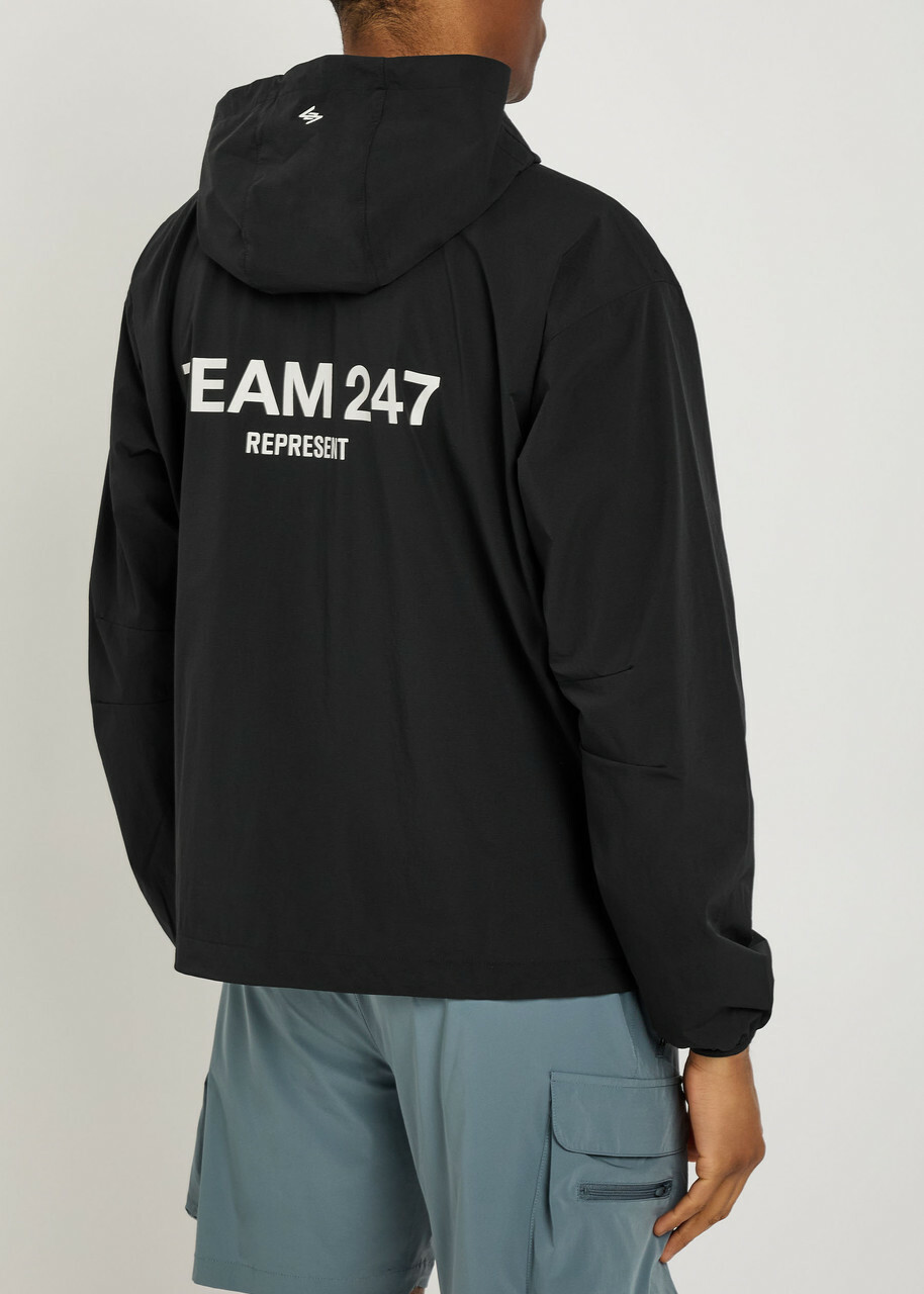 Represent 247 Hooded Shell Jacket Black