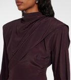 Mugler Draped asymmetric minidress