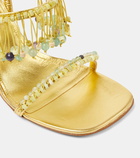 Dries Van Noten 95 beaded metallic leather sandals