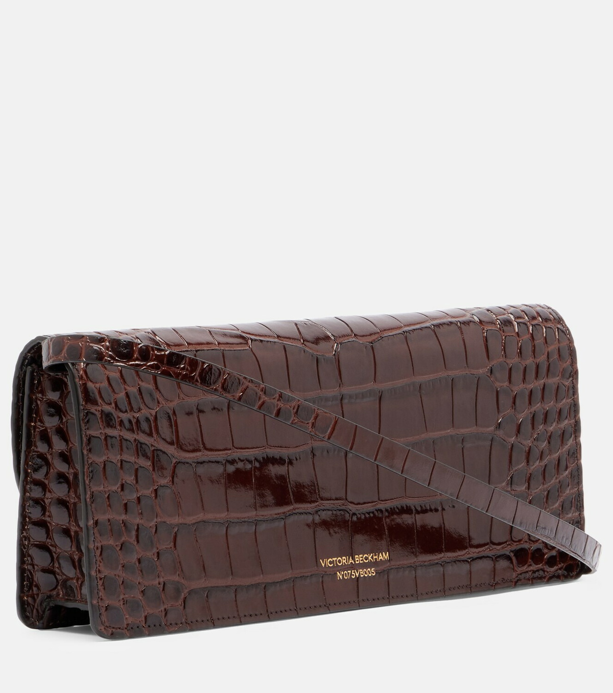 Victoria Beckham Dorian East-West croc-effect leather clutch