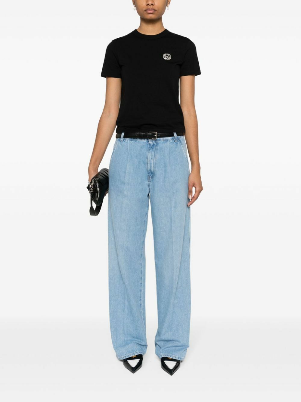 Gucci Black Crystal Interlocking G T-Shirt Gucci