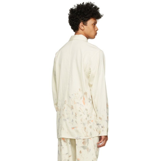 AURALEE Off-White Painted Gabardine Max Shirt