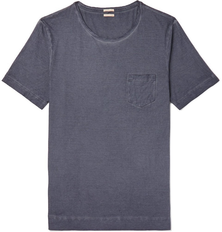Photo: Massimo Alba - Panarea Slim-Fit Garment-Dyed Cotton-Jersey T-Shirt - Men - Navy