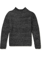 Mr P. - Recycled Cashmere and Surplus Wool-Blend Mock-Neck Sweater - Black