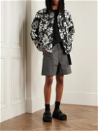 Sacai - Carhartt WIP Wide-Leg Belted Cotton-Canvas Shorts - Gray