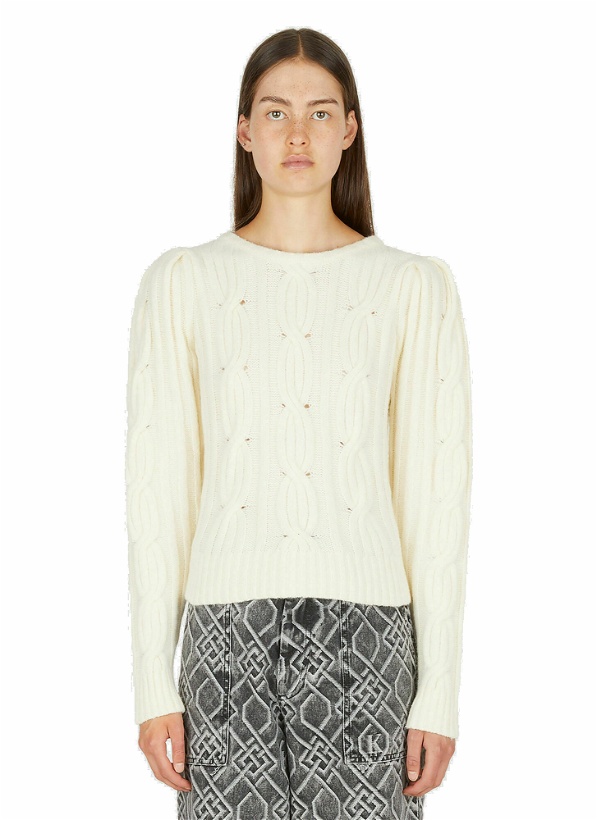 Photo: Cable Knit Jumper in White