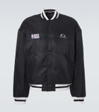 Balenciaga x NBA logo satin bomber jacket