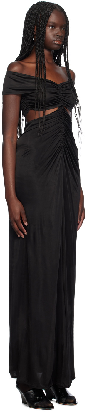 Atlein Black Cutout Maxi Dress