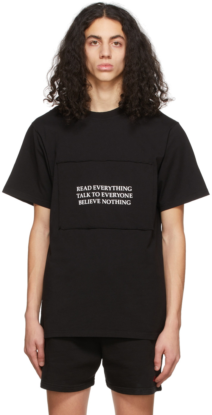 424 Black 'Believe Nothing' T-Shirt 424