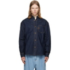 Casablanca Navy Raw Denim Shirt