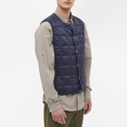 Taion Men's Crew Neck Down Vest in Navy