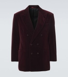 Brunello Cucinelli Pinstripe cotton velvet double-breasted blazer