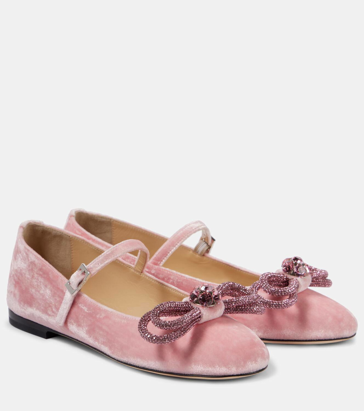 サンダル・ミュール MACH & MACH 'Double Bow Pink Riviera' espadrilles Mach & Mach Riviera' Espadrilles Double Bow in Pink | Lyst