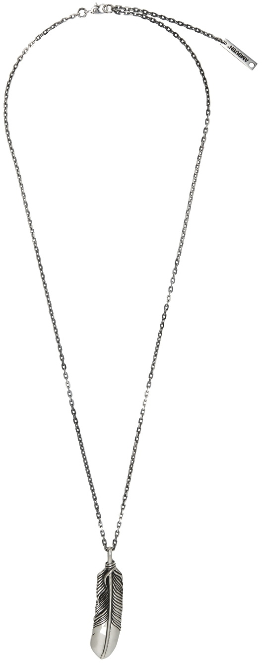 AMBUSH Silver Feather Charm Necklace Ambush