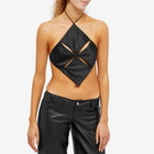 Mother of All Women's Carmen Cut Out Crop Top in Black