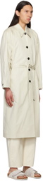 LOW CLASSIC Off-White Ventile Trench Coat