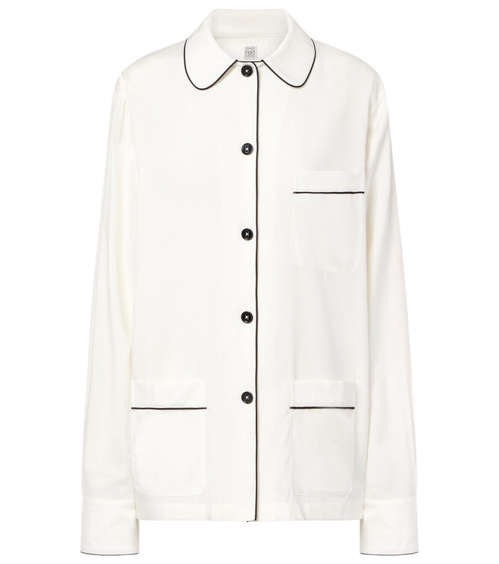 Photo: Toteme Oversized silk shirt