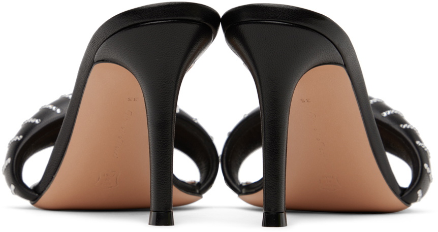 Gianvito Rossi Black Bijoux Crystal Heeled Sandals