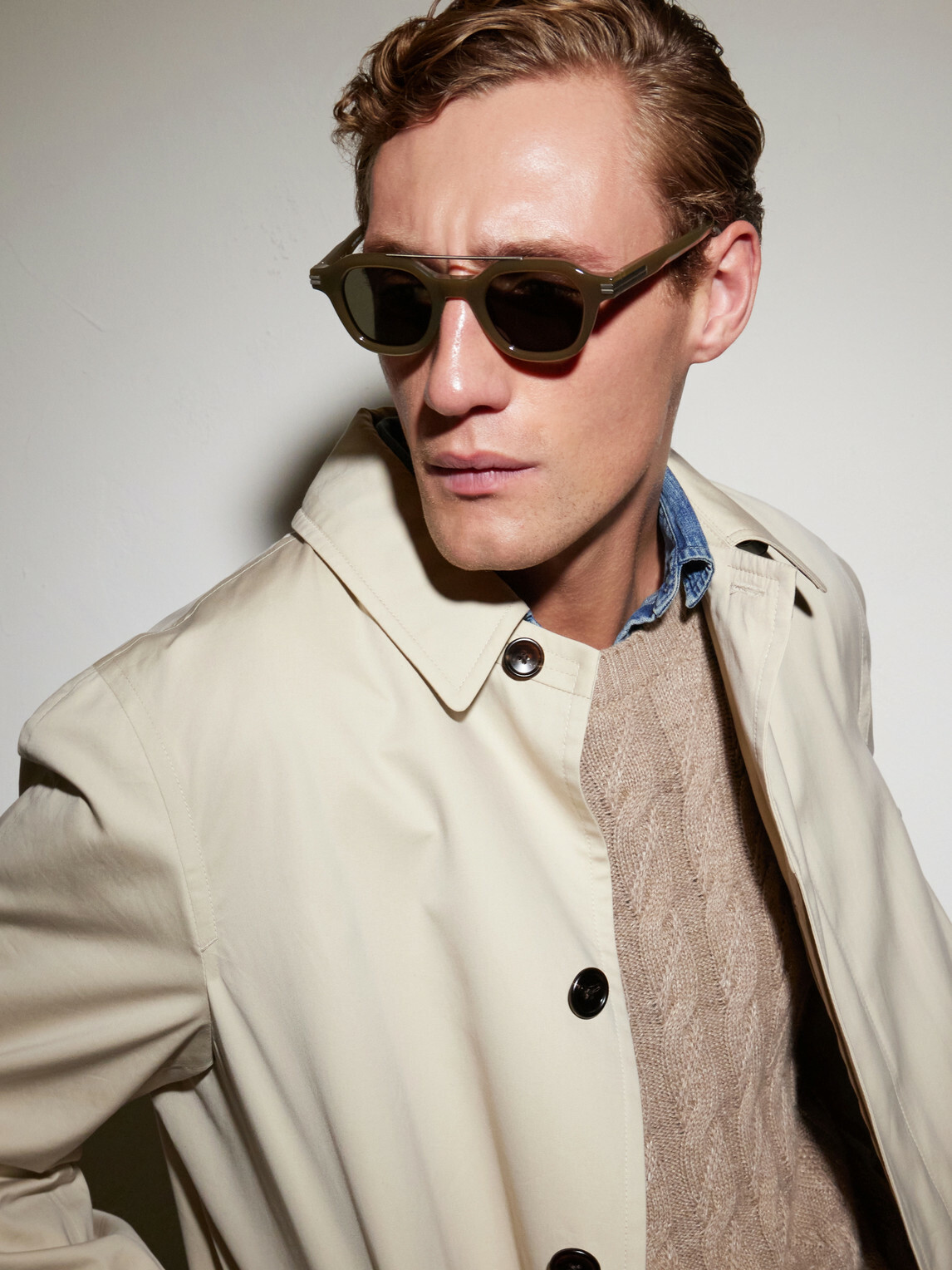 Zegna - Aviator-Style Acetate Sunglasses - Green