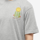 Hikerdelic x Flower Mountain Logo T-Shirt in Grey Marl