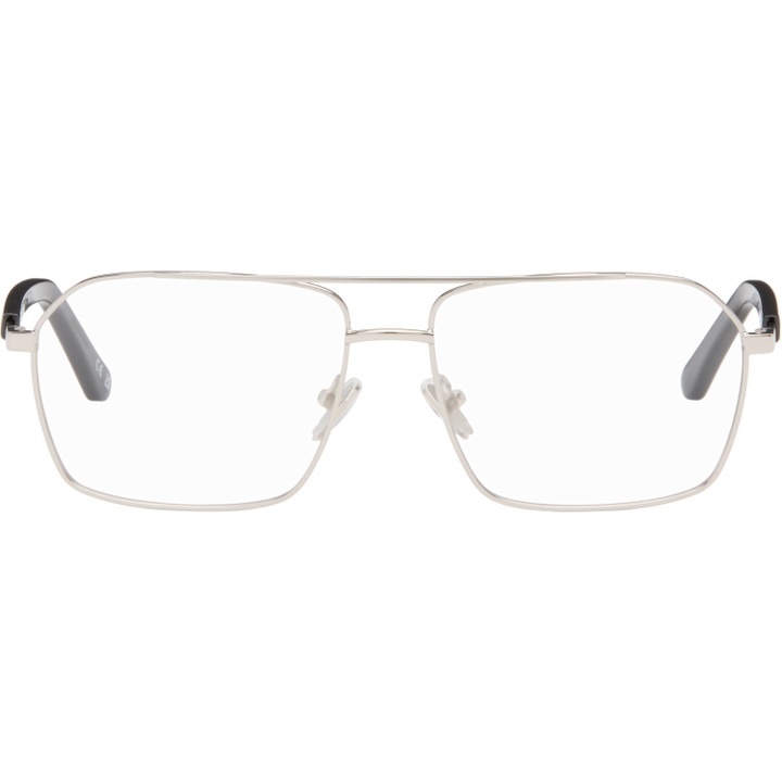 Photo: Balenciaga Silver Aviator Glasses