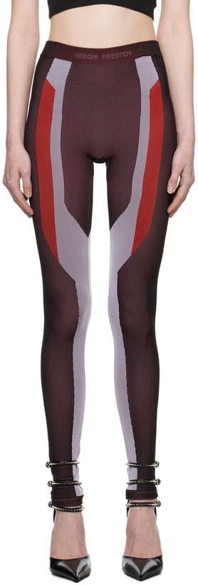 Photo: Heron Preston Brown & Red 3D Leggings