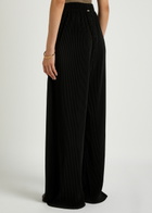 Herno Plissé Wide-leg Jersey Trousers Black