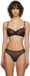 Le Petit Trou Black Polka-Dot Bra