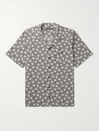 DOLCE & GABBANA - Camp-Collar Printed Cotton-Poplin Shirt - Gray