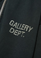 Gallery Dept. Panelled Hooded Cotton Sweatshirt Black Grey